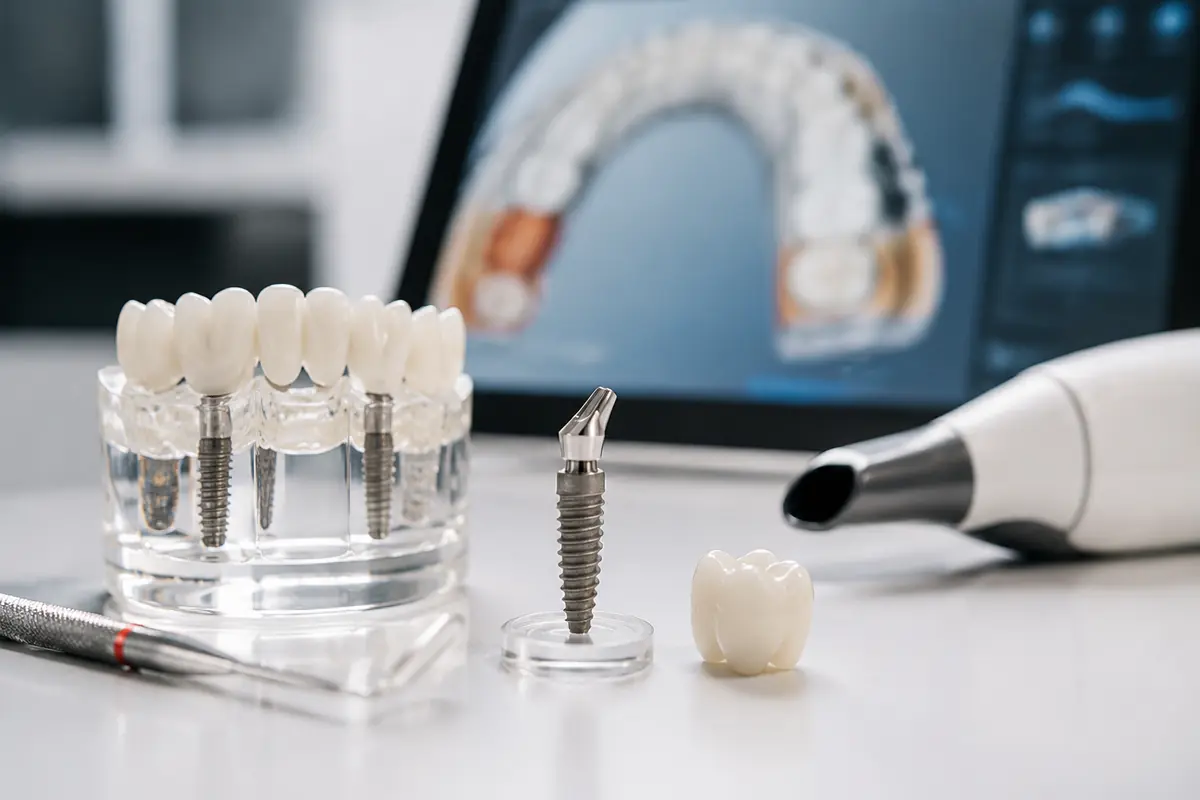 Dental implant components and digital planning model